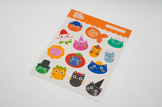 Cats in Hats Sticker Sheet